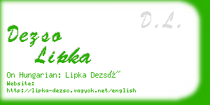 dezso lipka business card